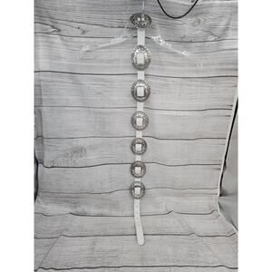 Brighton 1993 Concho Sunflower Belt Size Medium Rare White Belt #47302